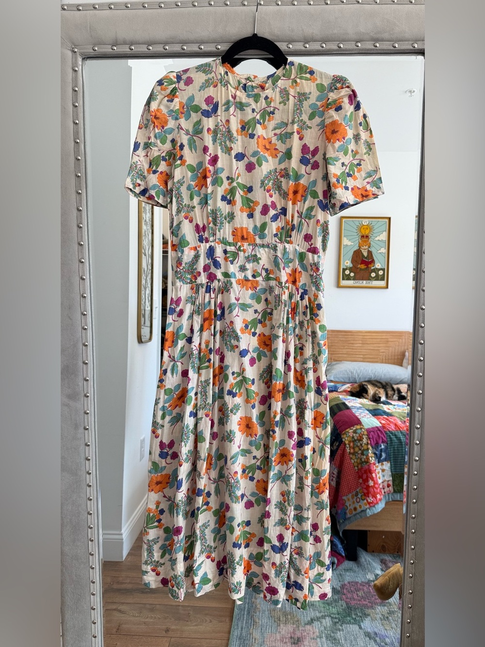 Vintage 30s 40s Cotton Handmade Day Dress As-is